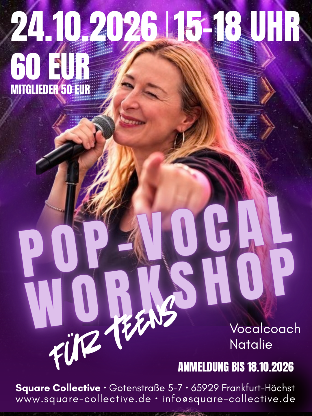 Pop-Vocal Workshop für Teens
